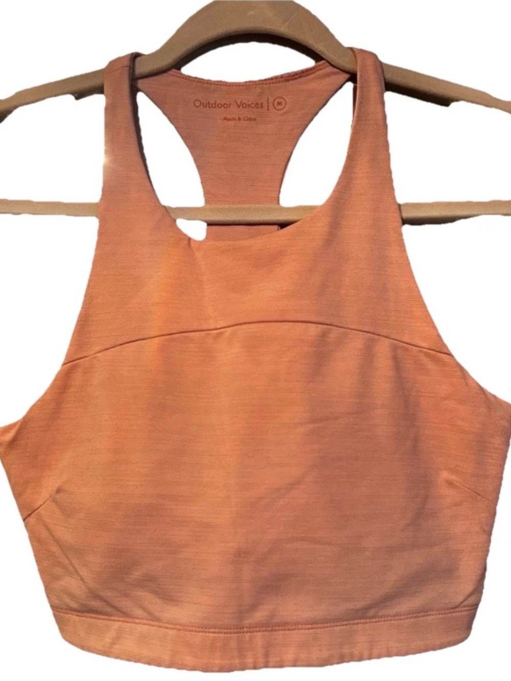Outdoor Voices Women's TechSweat™ Move Free Cropped Tank Size Med Peachy EUC